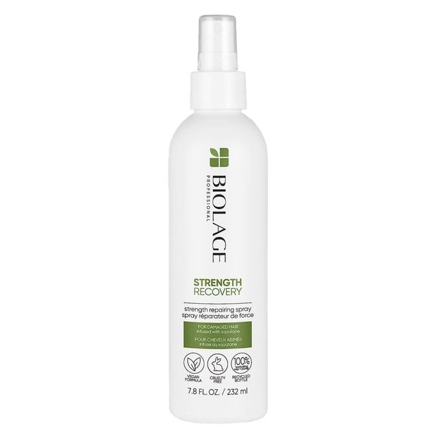 Biolage Professional Pflegespray für überstrapaziertes Haar, Gegen Haarbruch, Veganes Squalan, Strength Recovery Repairing Spray, 232 ml