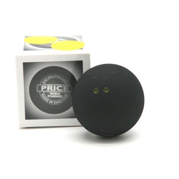 PRICE Black Double dot Squash Ball (2 ball pack)
