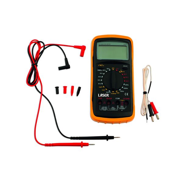 Laser 5990 Automotive Multi Meter CAT II, Black, Red