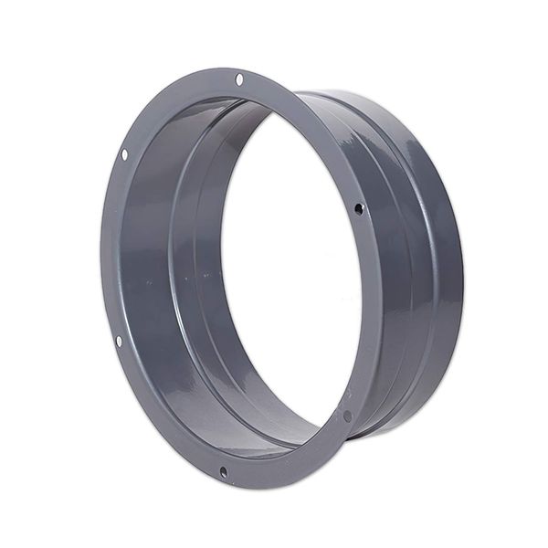 TiCoast Straight Pipe Flange Metal Zinc Plated Duct Connector Flange for Ventilation System Plumbing Components Silver (TZ-150mm)