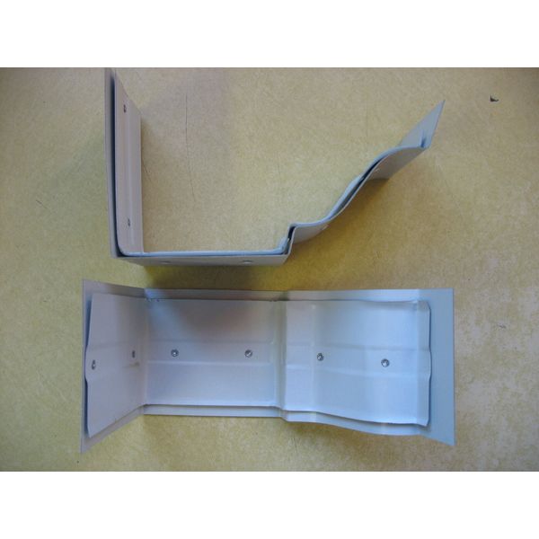 1 GUTTER SLIP JOINT CONNECTOR SPLICE 5" WHITE GALVANIZED STEEL