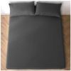 Fitted Bed Sheets King Size (150x200 cm) - Breathable Fitted Sheet 25cm(10") Deep - Elasticated Corners Bottom Sheet - Charcoal