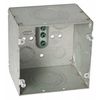 Raco 260 Electrical Box, 66.7 Cu In, Data Box Type, 2 Gangs, Steel, Square Shape