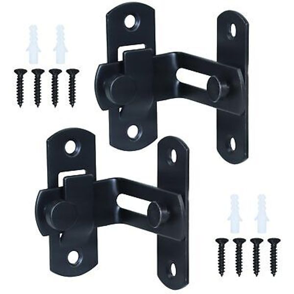 2 Pack 90 Degree Flip Barn Door Lock For Barn Door Pet Door Bathroom Outdoor Gar