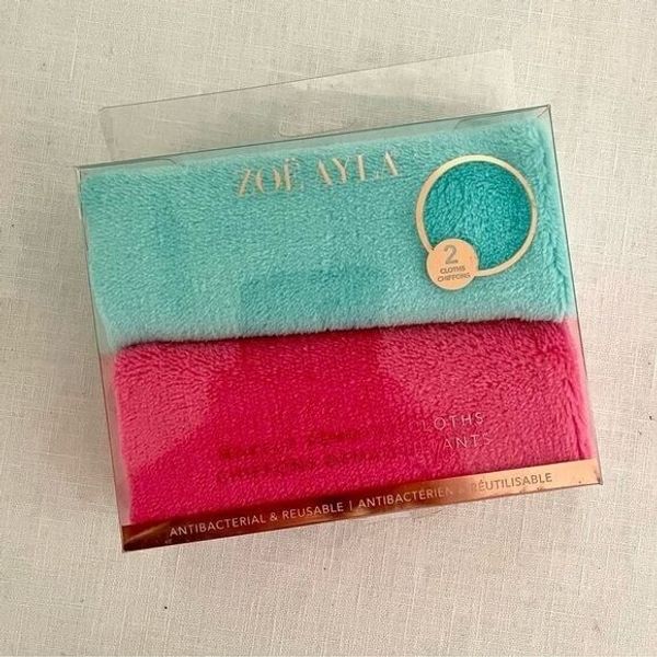 Zoe Ayla Makeup Remover Cloths 2 Count Reusable Washable Wash Cloths