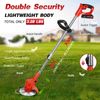 Cordless String Trimmer, Edger WeedWhacker Grass Eater Lawn Cutter w/2* Battery