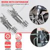 12030 10 Pcs 3/8" Drive Metric Flare Nut Socket Set Fuel Line Socket Wrench Tool