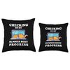 Funny Checking On My Summer Body Progress Cats Throw Pillow
