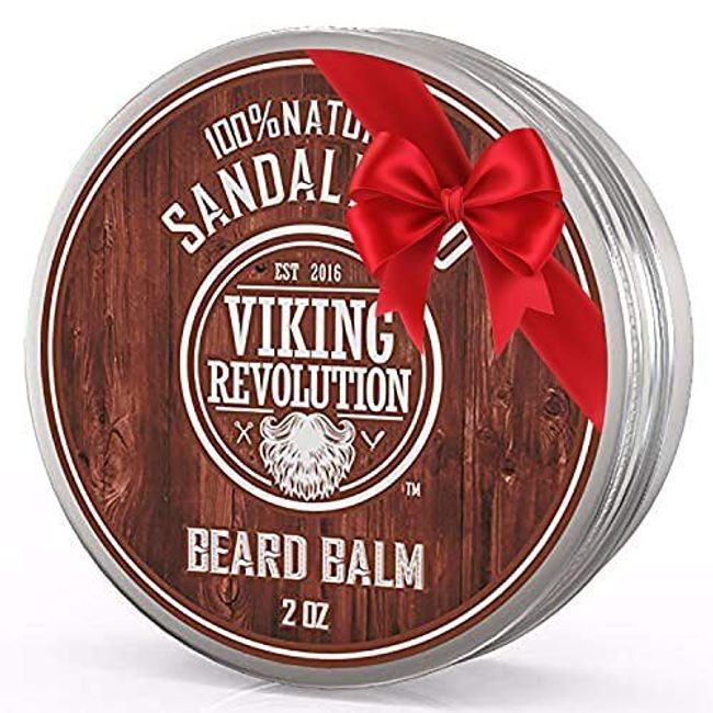 Beard Balm with Sandalwood Scent and Argan & Jojoba Oils- Styles Strengthens