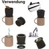 ZIP Premium Eintassenfilter Kaffeefilter / Goldfilter KF300, schwarz