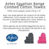 aztex Egyptian Range, 100% Cotton Towels - Hand Towel, White