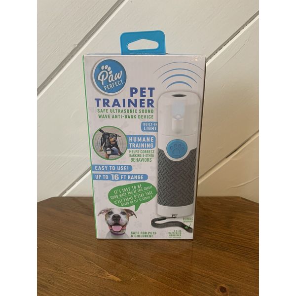 Paw Perfect Pet Trainer Anti-Bark Ultrasonic Device Humane New Sealed