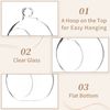 Sziqiqi Glass Baubles for Tea Lights - 12 Pcs Hanging Glass Tealight Holder 6cm Clear Hanging Tea Light Holders Glass Orbs Terrarium for Wedding Christmas Party Birthday Centerpiece Decoration