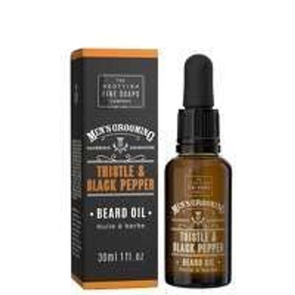 Men's Grooming by The Scottish Fine Soaps Company Thistle & Black Pepper Beard Oil 30ml