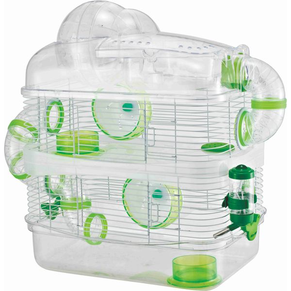 3-Solid Floors Clear Hamster Rodent Gerbil Mice Habitat With Top Exercise Ball G