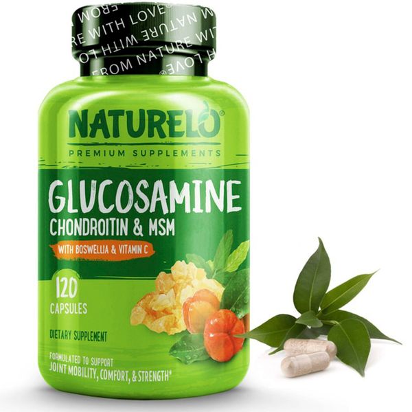 Capsules with Naturalello Glucosamine Chondroitin &amp; MSM Boswellia Vitamin C