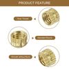 sourcing map M4 x 4mm(L) x 5mm(OD) Female Thread Brass Knurled Threaded Insert Embedment Nuts, 150Pcs