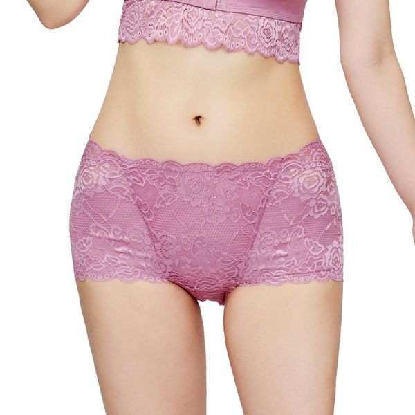 Angellir Soft Fit Lace Panties, Posterior Support, Focused Compression, antique pink,