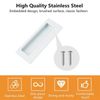MOROBOR 4PCS Rectangular Recessed Concealed Handle, Embedded Design Sliding Door Handle with Screws, Stainless Steel Cabinet Pulls for Wardrobe Drawer Pulls (White)