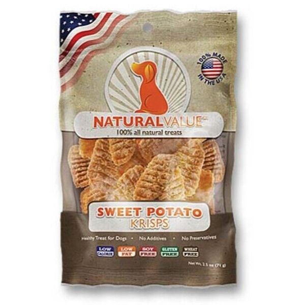 Loving Pets Natural Value Sweet Potato Krisps Dog Treats, 2.5 oz