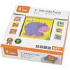 Viga Toys - 50836 - Cube Puzzle - Wild Animals - 4 pcs.