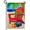 Coastal Christmas Adirondack Applique Garden Flag