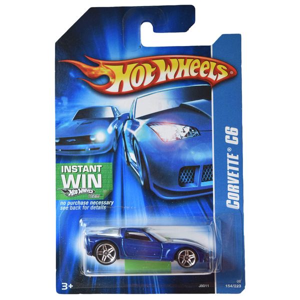 Hot Wheels Corvette C6 - Blue 154/223 Instant Win Card