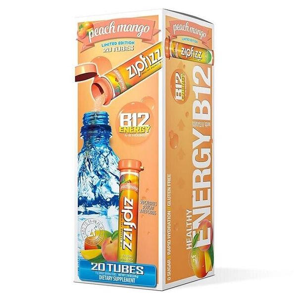 Zipfizz Energy Drink Mix, Peach Mango (20 ct.)