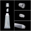 100X! 10ml Refillable Clear Empty Lip Gloss Balm Soft Tubes/Cosmetic Containers
