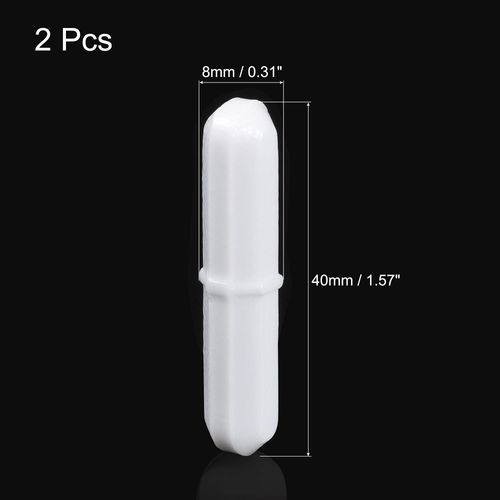 uxcell Magnetic Stirrer Rod Mixer Stirring Rod 40mm Ring Shape PTFE Coated Magnet, White for Laboratory Use, 2pcs