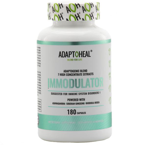 ADAPTOHEAL Immodulator - Adaptogenic Supplement for Well-Being, with Ginseng, Ashwagandha, Reishi Mushroom - Supports Stress Response, Mood Balance and Immune System Function (180 Capsules/700 mg)