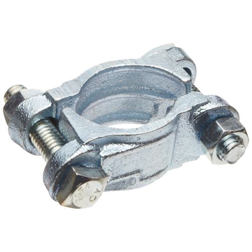 Dixon DL20 Zinc Plated Iron Double Bolt Clamp without Saddle, 1-3/4" to 2-3/64" Hose OD Range