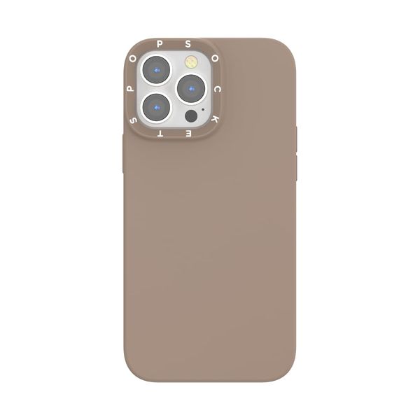 PopSockets iPhone 13 Pro Max Case with Phone Grip and Slide, Wireless Charging Compatible - Latte