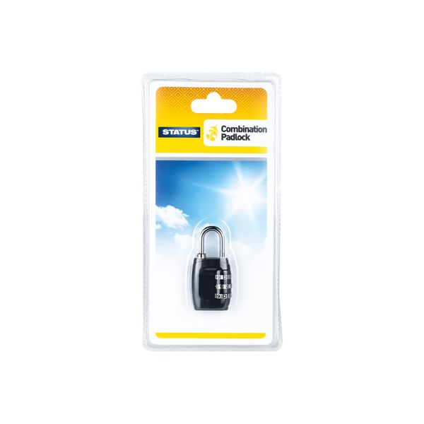 STATUS Combination Padlock | Black Small Padlock | Luggage Lock | Gym Padlock | SCPLOCK1PK5
