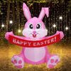 5FT Pink Inflatable Easter Rabbit Cute Bunny LED Lights Outdoor Garden Yard Deco