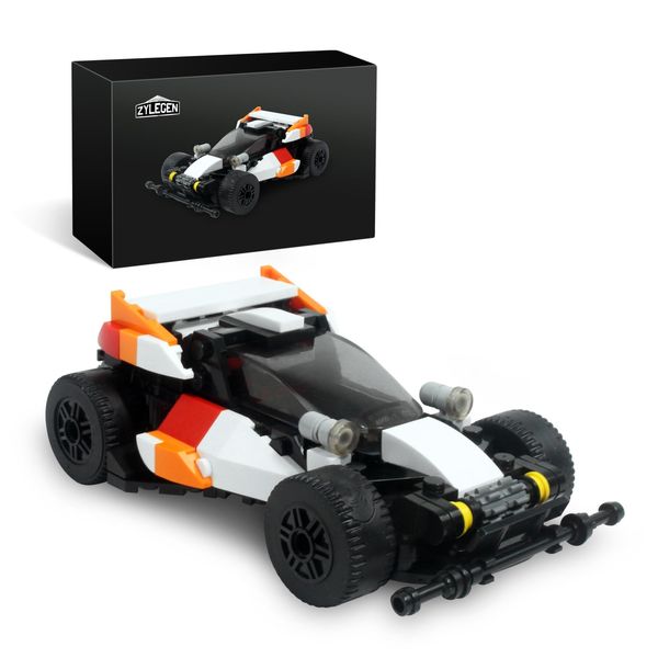 ZYLEGEN Sports Car MOC Building Block,Speed Champions Racing Cars Blocks Building Sets Toys, Technique Cyber Buggy Vehicle DIY Building Bricks for Kids and Adults,Birthday, Christmas Day Gift(Orange)