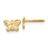 14kt Yellow Gold Butterfly Screw Post Earrings