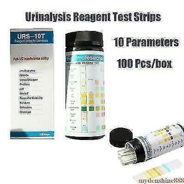 100pc Urine Test Strips Blood pH Reagent 10 Parameter URS-10T