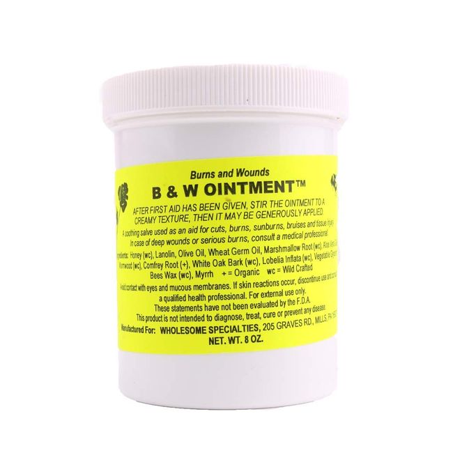 Amish Burn Salve Cream Ointment For Healing Wounds, Scars, And Burns - Made with Beeswax and Aloe Vera - 8oz