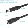 Uogw 2 Pack DC Power Extension Cable 10ft 2.1mm x 5.5mm Compatible with Black 