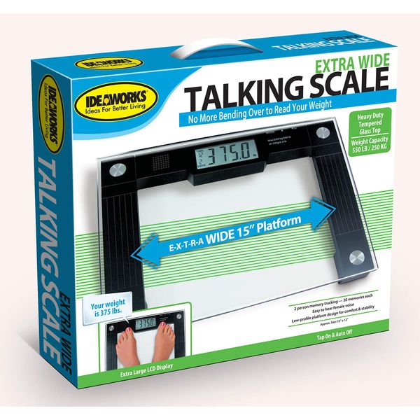 Scale Weight Wide 550Lbs Bathroom Talking Heavy Duty Capacity Digital Extra Tool