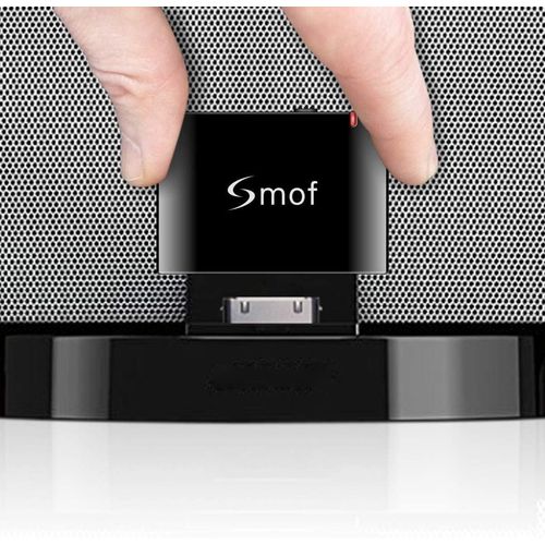 Smof Premium 30 Pin Bluetooth Adapter for Sounddock,Replace iPod/Phone/JBL/Car, Bluetooth Audio Receiver 3.5 mm AUX Output-Female