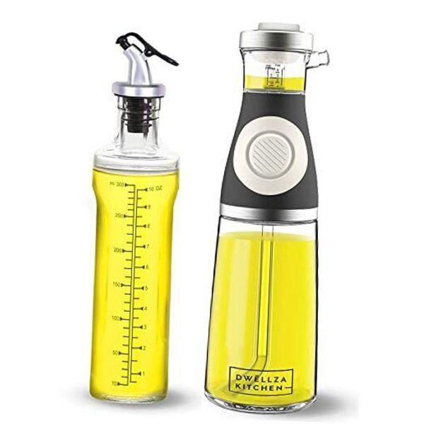 Olive Oil Dispenser Bottle and Vinegar Set - Olive Oil Bottle Dispenser Set -