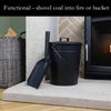JVL Hudson Fireplace Shovel, Black, Large
