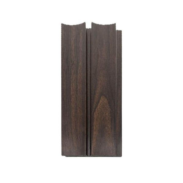 Ejoy Vinyl Siding 94.5"X4.8"X0.5" Vertical / Horizontal Wall Panel Dark Walnut