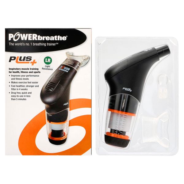 Power Breathe POWERbreathe PLUS Respiratory Muscle Training Equipment Power Breeze Plus Light Resistance Standard Load Black LIGHT BLACK [Parallel Import]