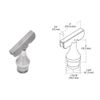 CRL CR15TAABS Brushed Stainless CRS Rail Adaptor with Adjustable Top