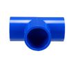 sourcing map 25mm Slip Tee PVC Pipe Fitting T-Shaped Coupling Connector Blue 10 Pcs
