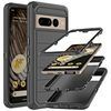 for Google Pixel 7 Pro Case Pixel 7 Pro Case,[No Screen Protector] Drop Proof 3-Layer Durable Cover/Shockproof Armor Drop Protection Solid Rubber Case for Google Pixel 7 Pro 6.7"-Black