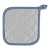 DII Basic Terry Collection Quilted 100% Cotton, Potholder, Stonewash Blue, 3 Piece